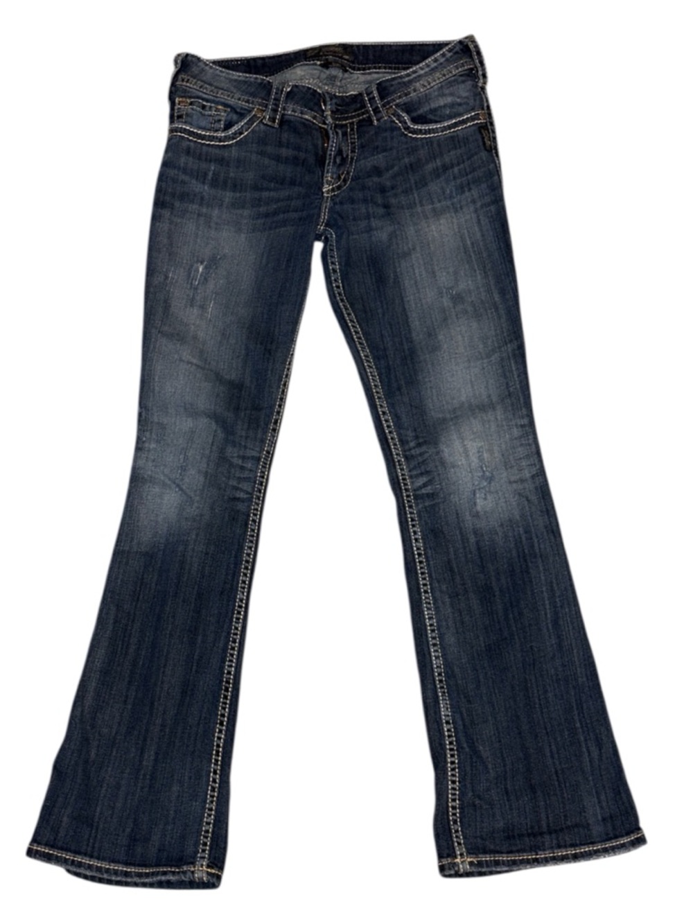 Silver Jeans Suki Surplus Women's Dark Blue Flare Jeans - Mid Rise 29